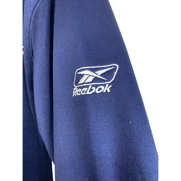 Mens Reebok NFL Team Apparel New England Patriots Jacket M Blue Track Fleece - Picture 9 of 10